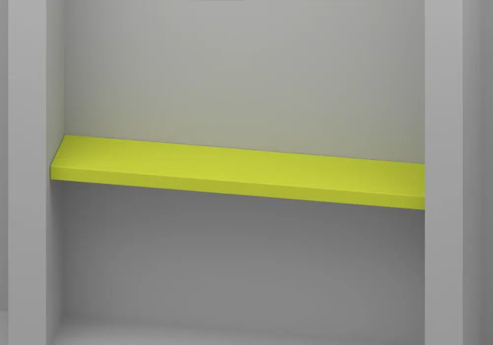 Acid Green Alcove shelf - Approved perspective view