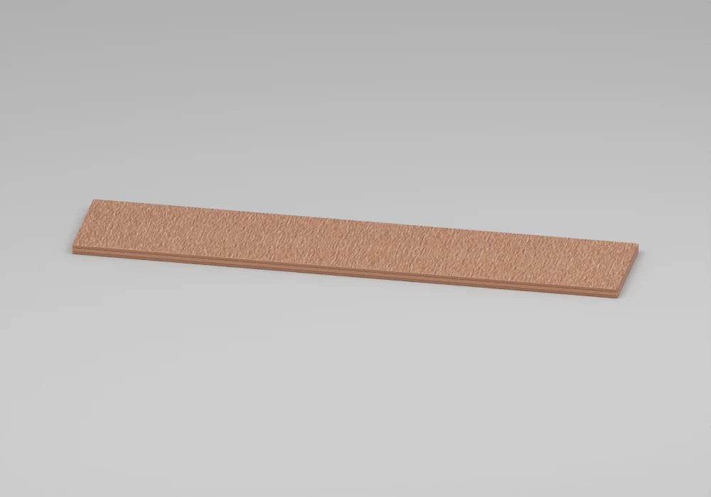 Brushed Copper Wall shelf - Approved perspective view
