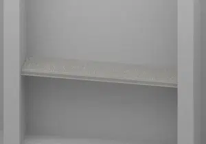 Brushed Steel Alcove shelf - Approved perspective view