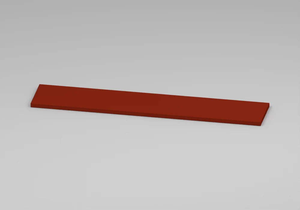 Burgundy Wall shelf - Approved perspective view