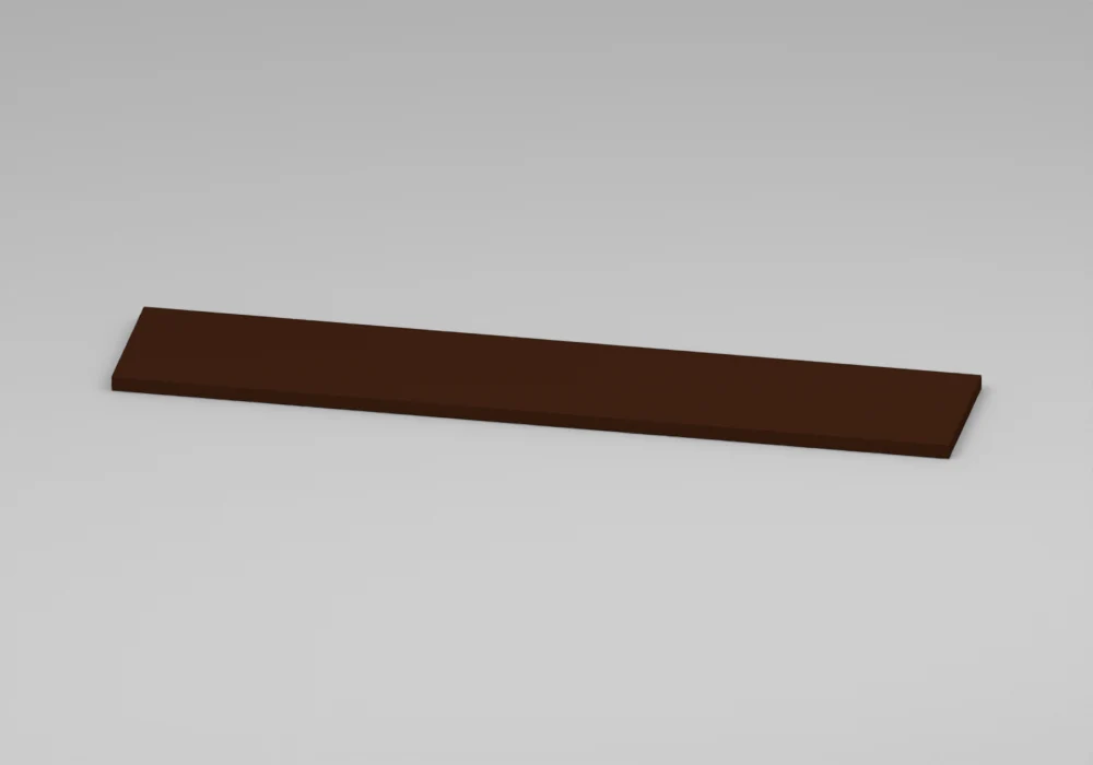 Choc Brown Wall shelf - Approved perspective view
