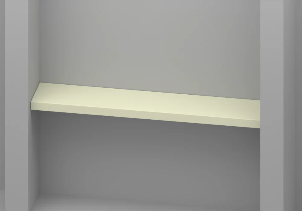 Ivory Alcove shelf - Approved perspective view