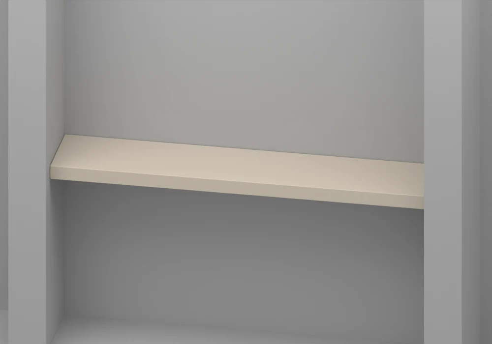 Latte Alcove shelf - Approved perspective view