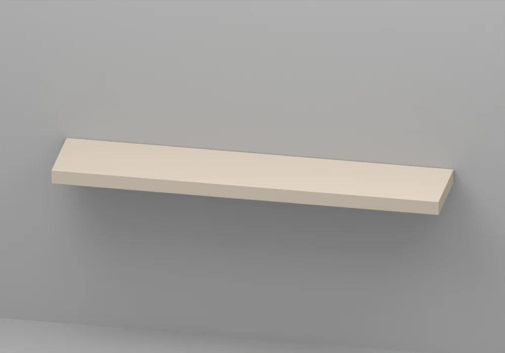 Latte Floating shelf - Approved perspective view