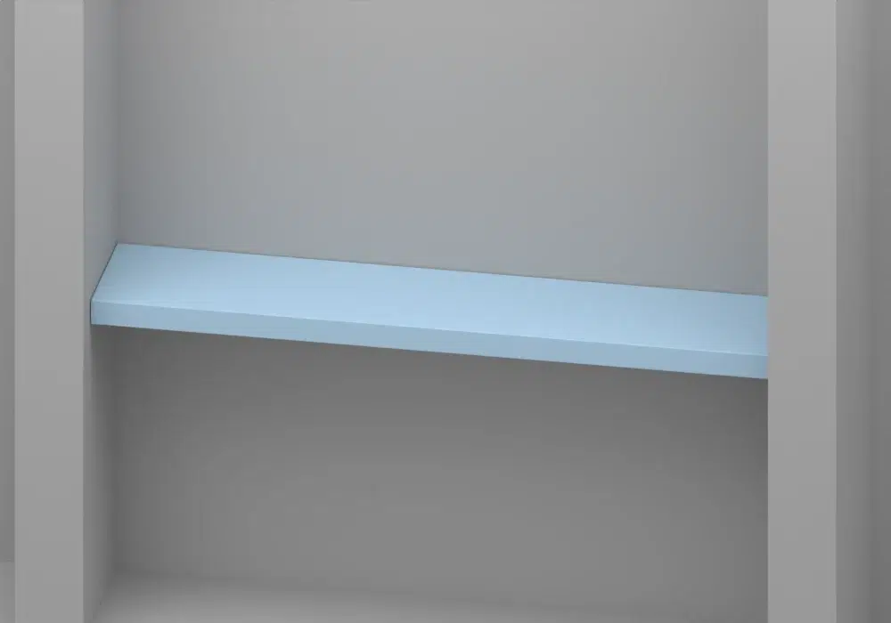 Sky Blue Alcove shelf - Approved perspective view