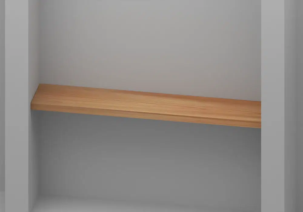 Solid Cherry Alcove shelf - Approved perspective view