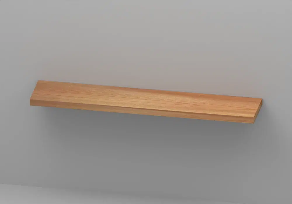 Solid Cherry Floating shelf - Approved perspective view