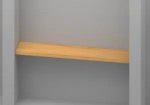 Solid Maple Alcove shelf - Approved perspective view