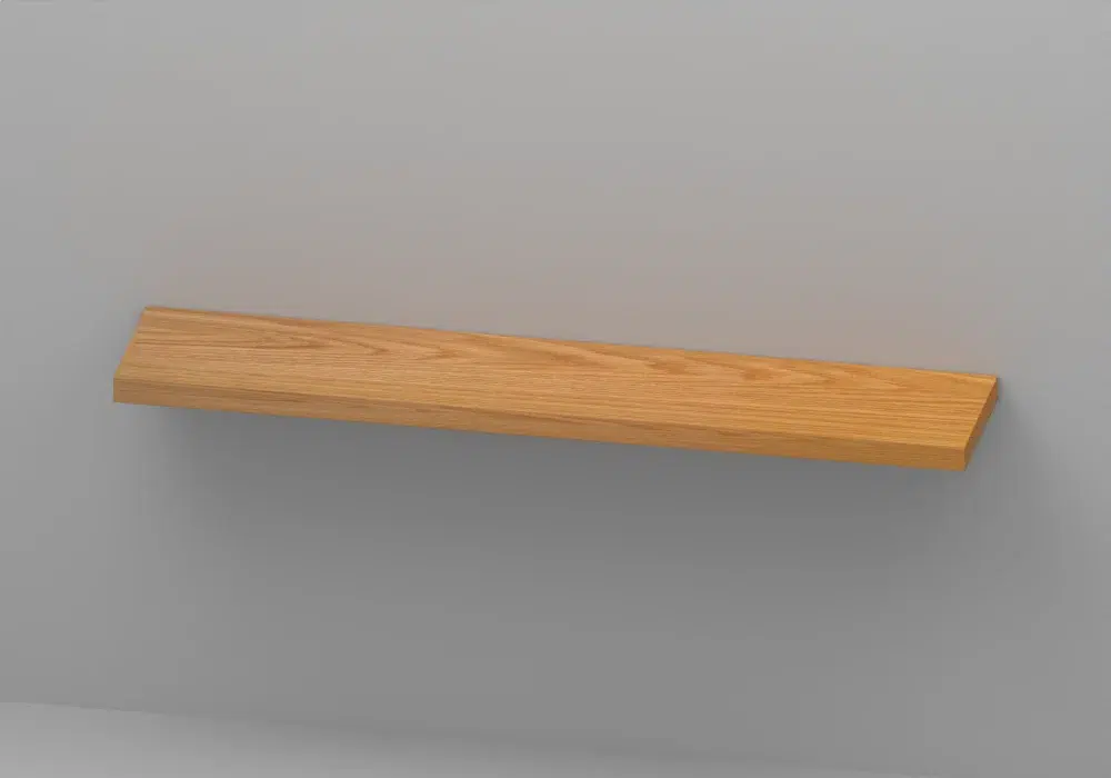 Solid Oak Floating shelf - Approved perspective view