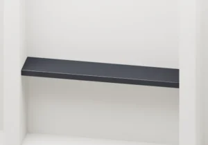 Charcoal Grey Gloss Alcove shelf - Approved perspective view