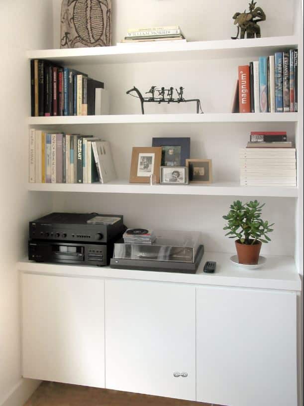 Alcove Shelving for sale at Top Shelf UK. Made to measure alcove shelves.