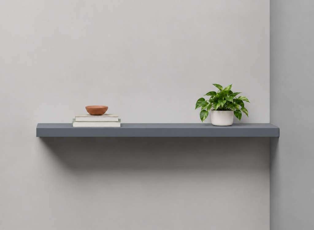 Blade Grey Half Front alcove shelf render