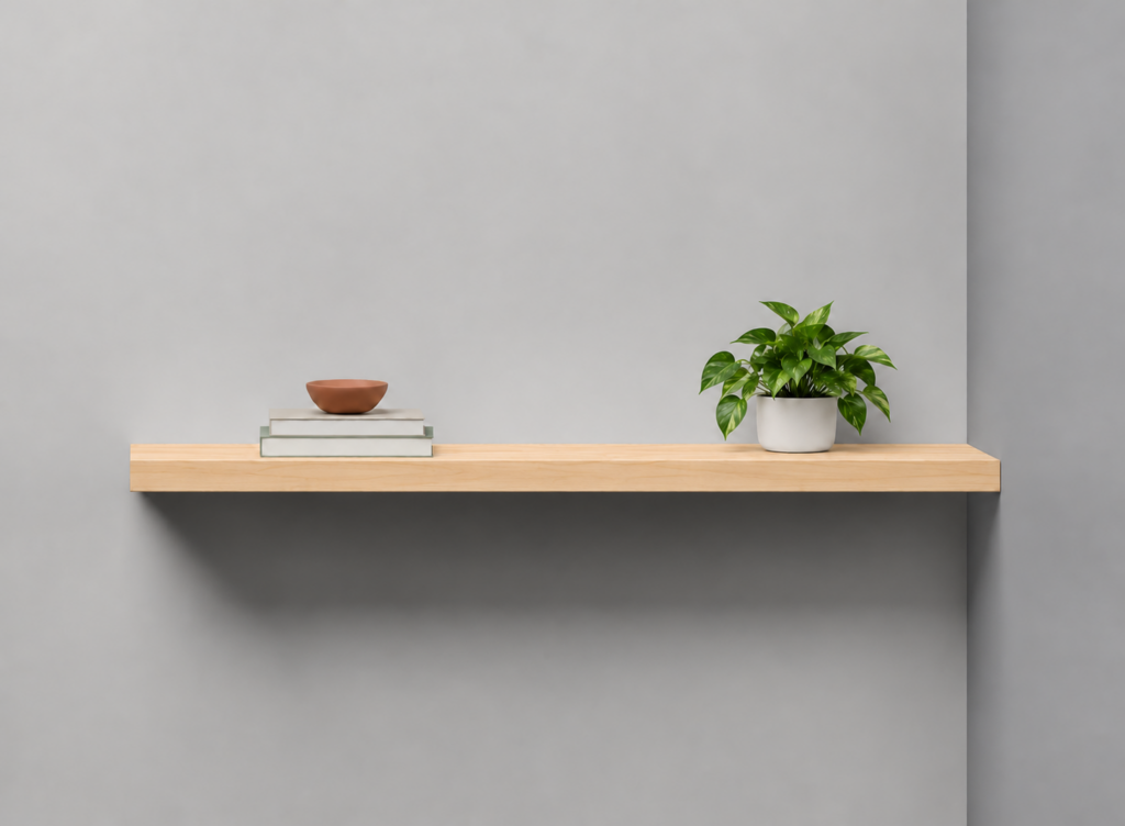 Maple Half Front alcove shelf render
